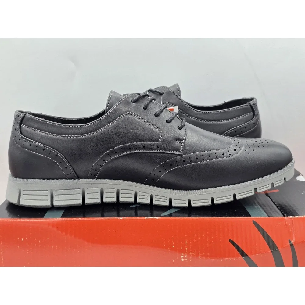 NEW Man's Oxfords Deer Stags‎ Corvallis Black / Grey Vega Sz 11.5 W Wide